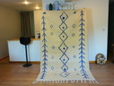 Tappeto berbero - 239 cm x 148 cm - lana bianca
