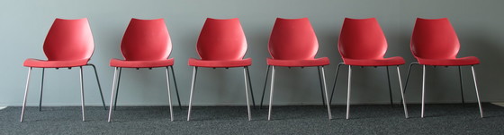 Image 1 of 6x Kartell Maui chairs by Vico Magistretti