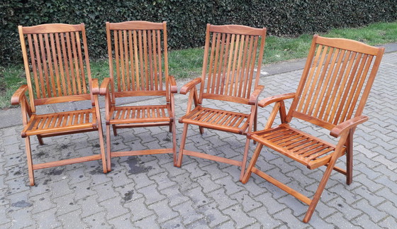 Image 1 of 2 chaises de plage en teck Sunyard Veronica