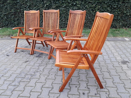 Image 1 of 2 chaises de plage en teck Sunyard Veronica