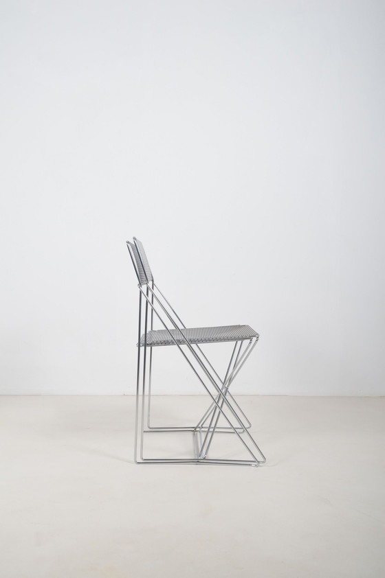 Image 1 of Set of X-Line Chairs Designed By Niels Jørgen Haugesen For Hybodan, '70