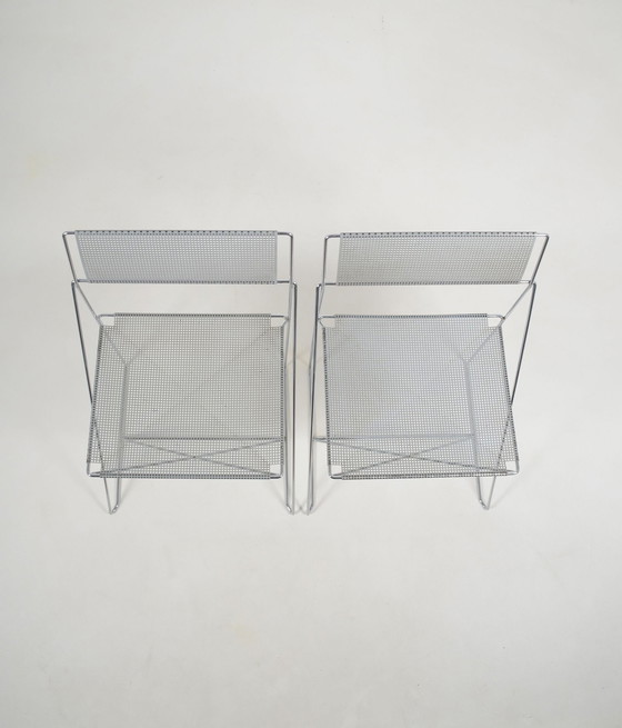 Image 1 of Set of X-Line Chairs Designed By Niels Jørgen Haugesen For Hybodan, '70