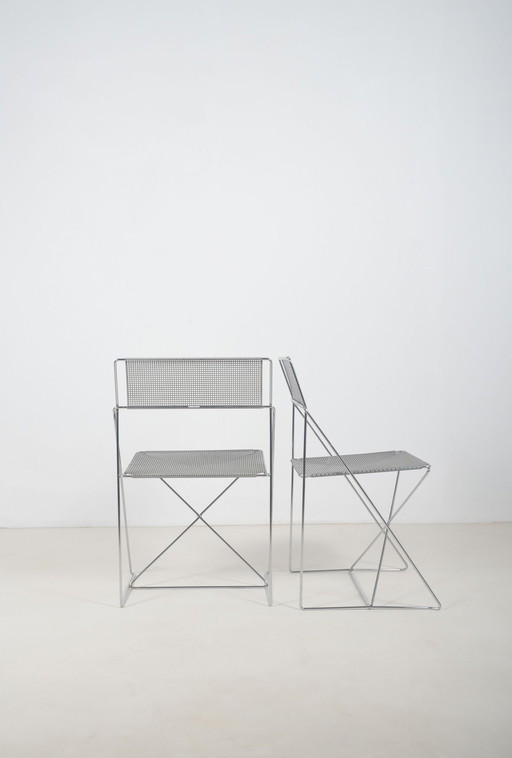 Set of X-Line Chairs Designed By Niels Jørgen Haugesen For Hybodan, '70