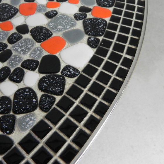 Image 1 of Round Tile Table With Mosaic, Dining Table, Kitchen Table, 1950s