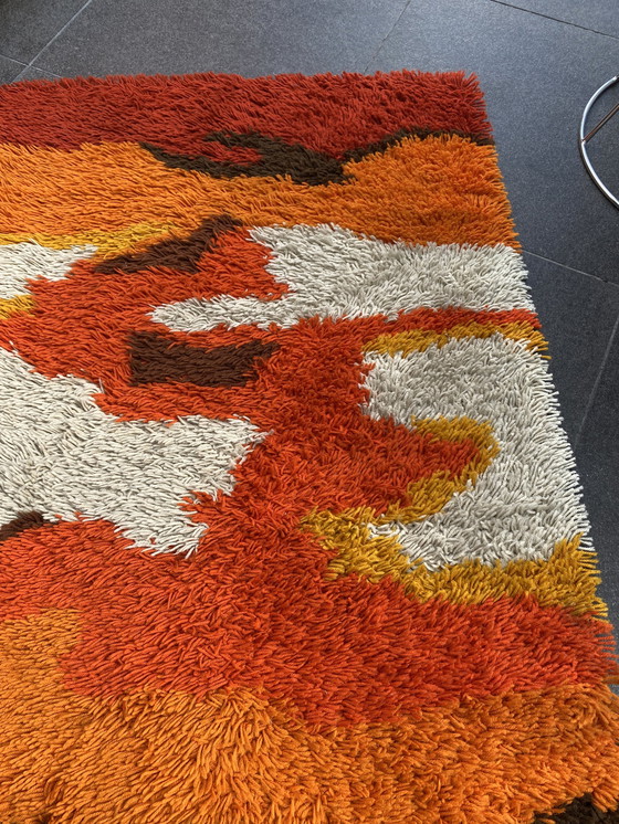 Image 1 of Space Age Rug. Orange