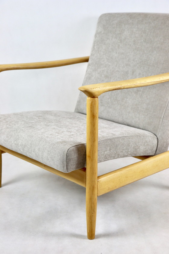 Image 1 of Light Grey Gfm-142 Armchair Attributed To Edmund Homa, 1970S