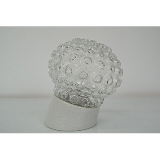 Image 1 of Lampada da parete vintage in vetro e ceramica, Cecoslovacchia 1960