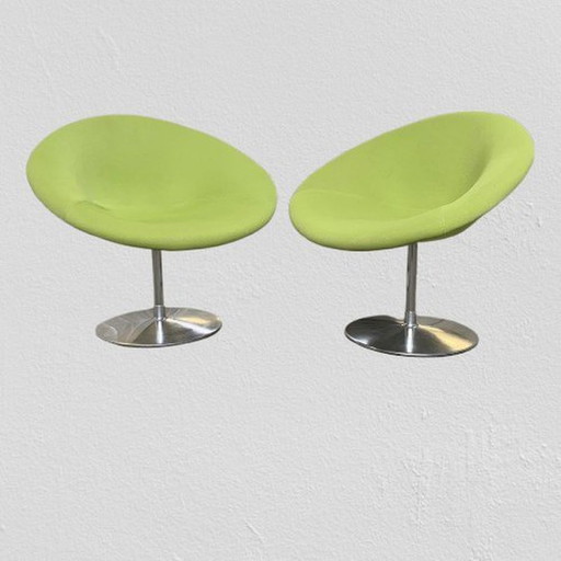 2 Globe Swivel Chairs Pierre Paulin For Artifort