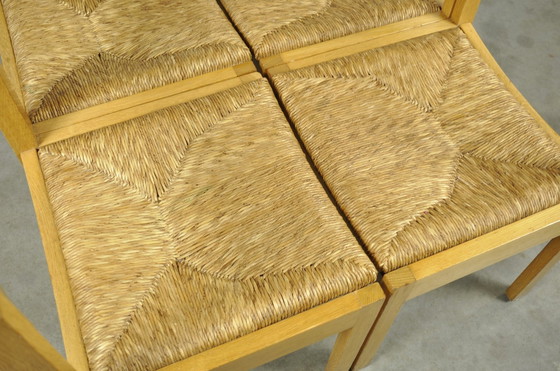 Image 1 of Azs / Vintage Oak Dining Chairs (6) / Gerard Geytenbeek / 1960S Netherlands