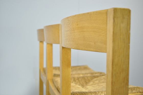 Image 1 of Azs / Vintage Oak Dining Chairs (6) / Gerard Geytenbeek / 1960S Netherlands