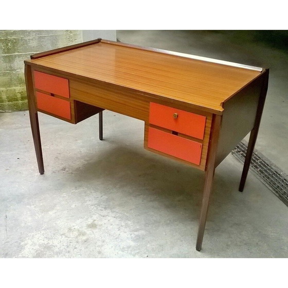 Image 1 of Scrivania in legno vintage italiana Dassi, anni &#39;50