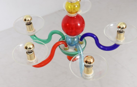 Image 1 of  Murano glass chandelier/ceiling lamp, Italy, 1980s