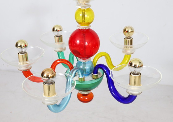 Image 1 of  Murano glass chandelier/ceiling lamp, Italy, 1980s