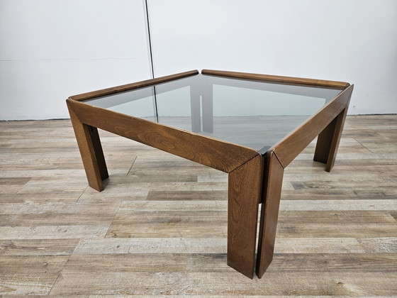 Image 1 of Vintage Coffee Table With Glass