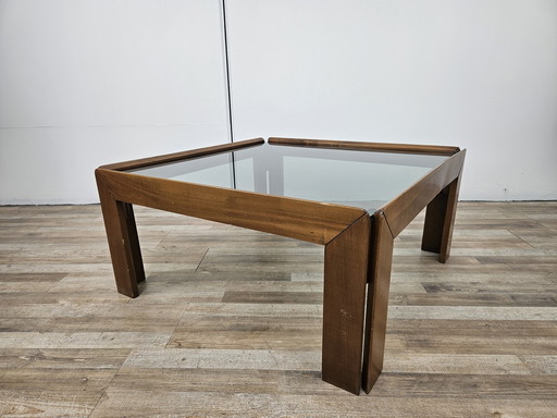 Vintage Coffee Table With Glass