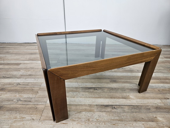 Image 1 of Vintage Coffee Table With Glass