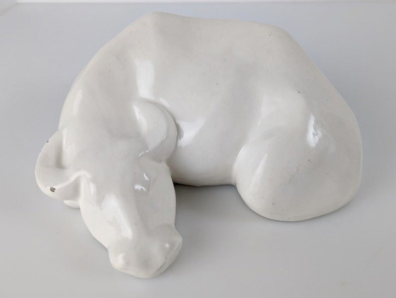 Image 1 of  Animal Sculpture Resting Water Buffalo By Elena Laverón