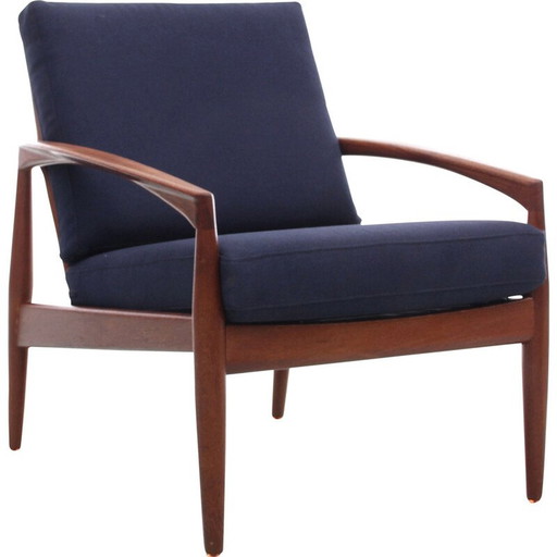 Scandinavian vintage armchair model Paper Knive in teak by Kai Kristiansen