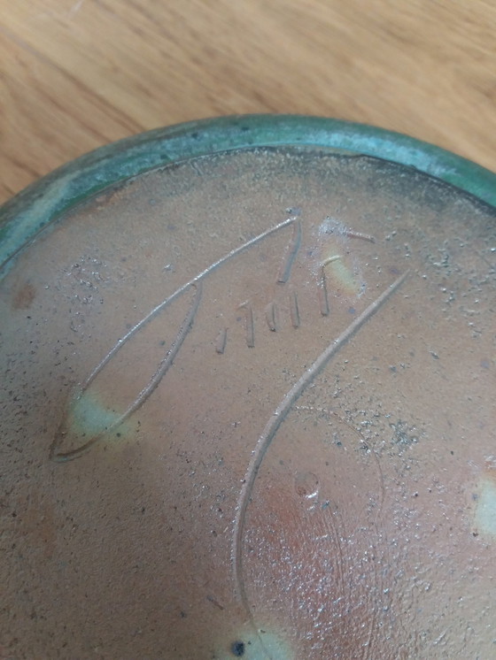 Image 1 of 4 Soup Plates Signed Maurice Pitot Belgium De Bouffioulx Stoneware