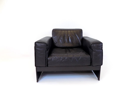 Image 1 of Matteo Grassi Korium Km 3/1 Leather Lounge Chair By Tito Agnoli, 1980