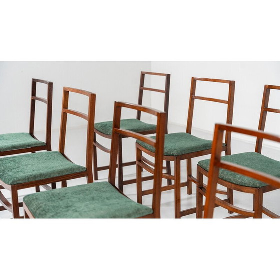 Image 1 of Set of 8 vintage dining chairs by Renato Venturi for Mim, 1950