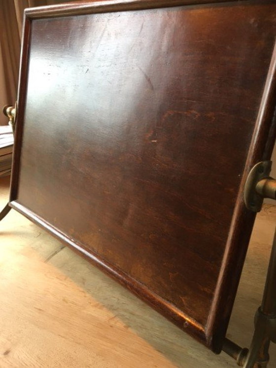 Image 1 of Antique English Hood Mirror, Tilting