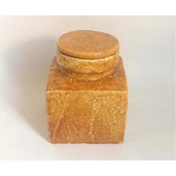 Image 1 of Vintage pot in lava-effect ceramic terracotta
