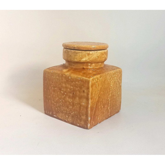 Image 1 of Vintage pot in lava-effect ceramic terracotta