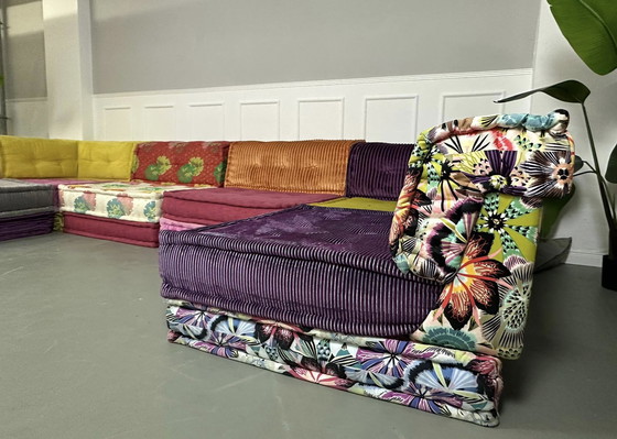 Image 1 of Roche Bobois Mah Jong Designer Sofa Fabric Couch Handmade