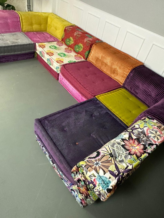 Image 1 of Roche Bobois Mah Jong Designer Sofa Fabric Couch Handmade