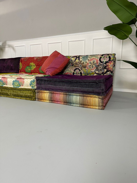 Image 1 of Roche Bobois Mah Jong Designer Sofa Fabric Couch Handmade