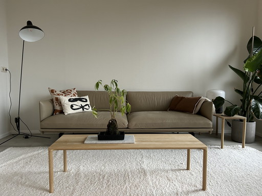 Muuto outline 3-seater leather sofa