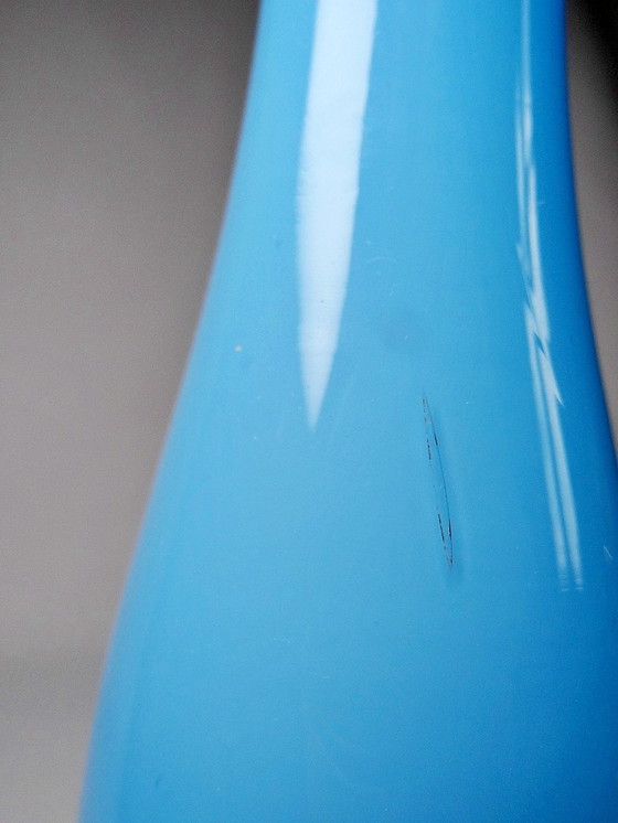 Image 1 of Vase Bottle Soliflore Murano Blue Shaded Sommerso Style