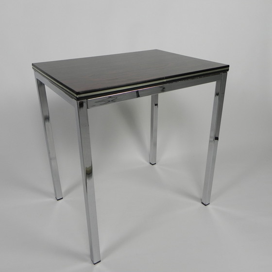 Image 1 of Vintage coffee table with wood print, 1960s