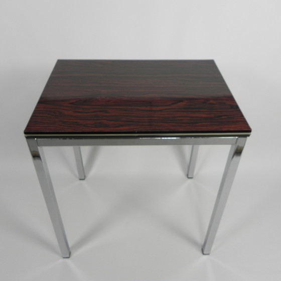 Image 1 of Table basse vintage avec impression sur bois, 1960