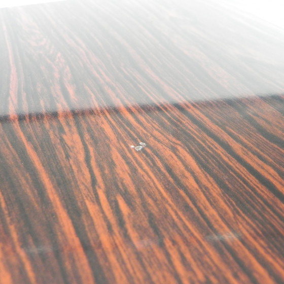 Image 1 of Table basse vintage avec impression sur bois, 1960