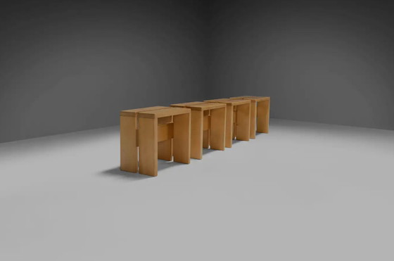 Image 1 of Les Arcs Stools by Charlotte Perriand