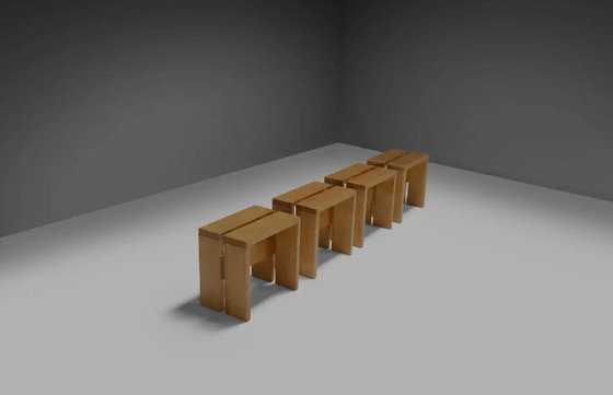 Image 1 of Les Arcs Stools by Charlotte Perriand