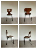 4x Chaise Fritz Hansen Hammer