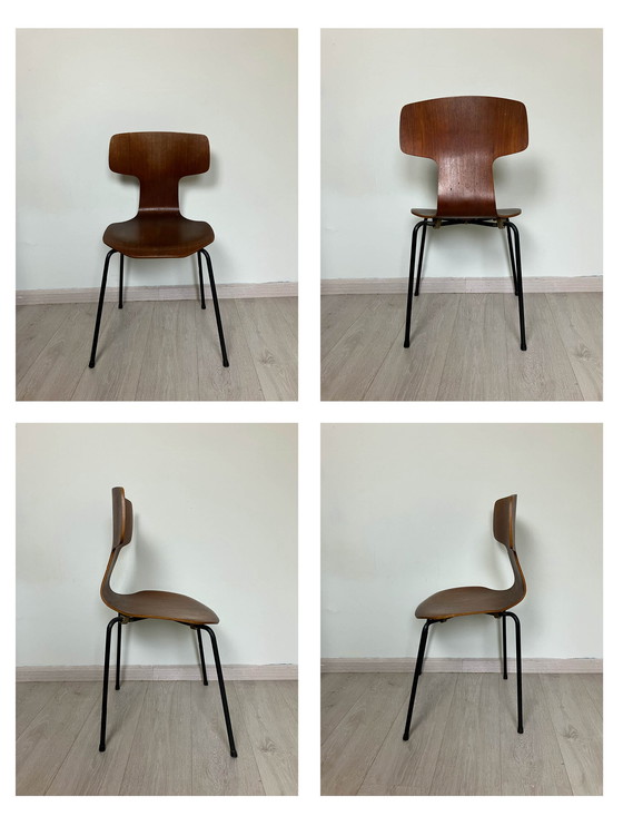 Image 1 of 4x Fritz Hansen Hammer Chair