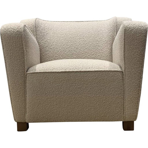 Vintage Art Deco fabric armchair