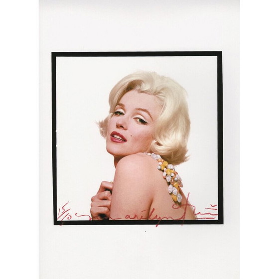 Image 1 of Vintage photograph "Marilyn jewels down the back" by Bert Stern, 2011