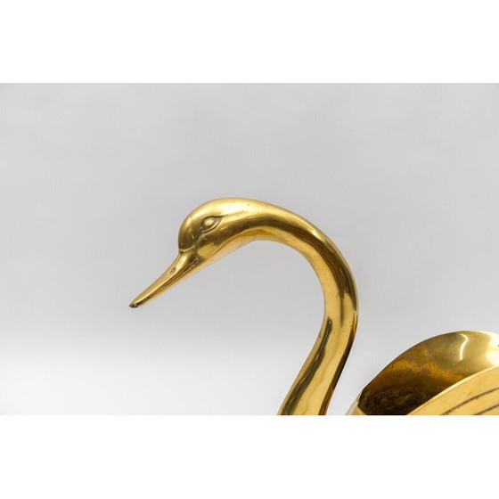 Image 1 of Vintage swan planter in solid brass, Italy 1960