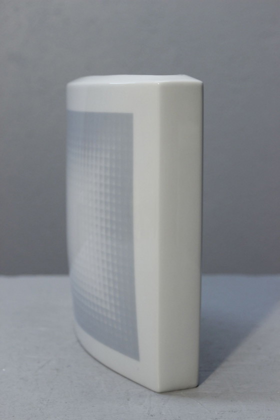 Image 1 of Vasarely & Rosenthal Vase "Das Feld" Porcelain 1970S