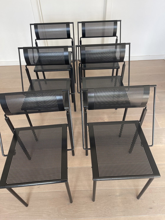 Image 1 of Kristalia Sushi Table With 6 Black Flye Line Carre VI Chairs