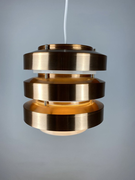 Image 1 of Pendant Light Made By Veb Metalldrücker Halle From Ddr (East-Germany) 1970