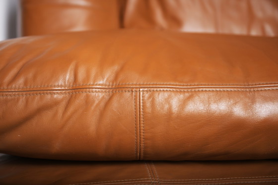 Image 1 of Set of vintage Bengodi sofas in cognac leather by Cini Boeri for Arflex Italy