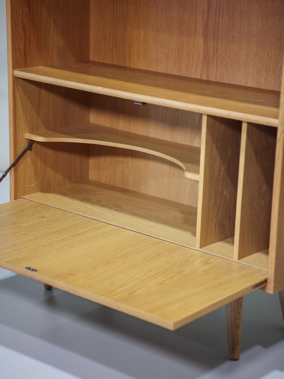 Image 1 of Bookcase with flap oak Danish