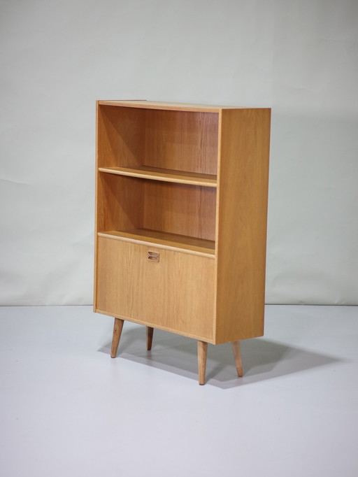 Bookcase with flap oak Danish