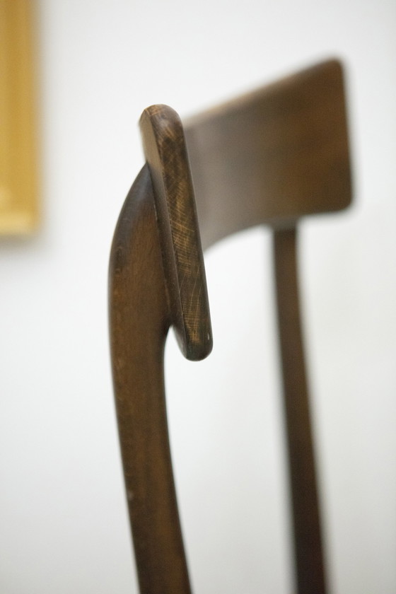 Image 1 of 6x Chairs in bent beech with red Sky seat